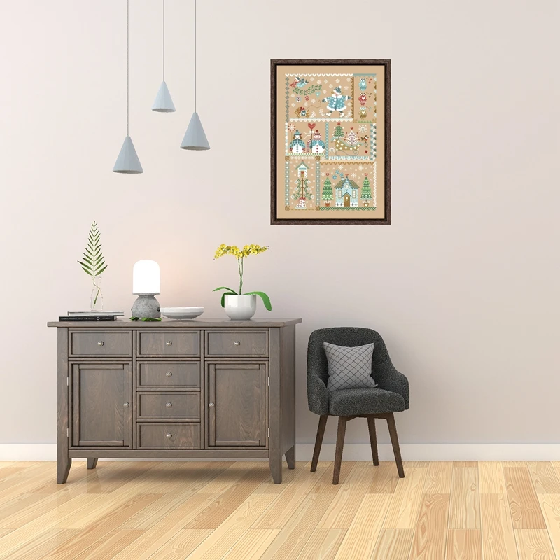 منزل الحب عبر الابره التطريز مجموعات نمط تصميم 18ct 14ct 11ct الكتان الكتان قماش التطريز لتقوم بها بنفسك الإبرة