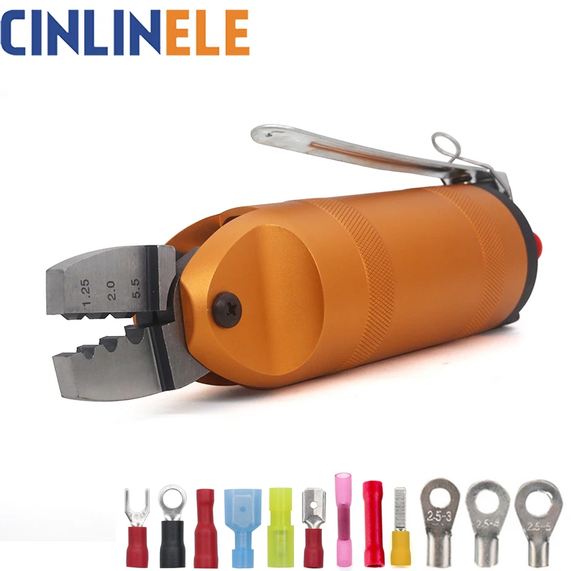 Pneumatic Air Crimping Pliers Crimper Shear Cutter Tools Metal for Wire Connector Terminal Nipper Parts Clamp scissors Body Head