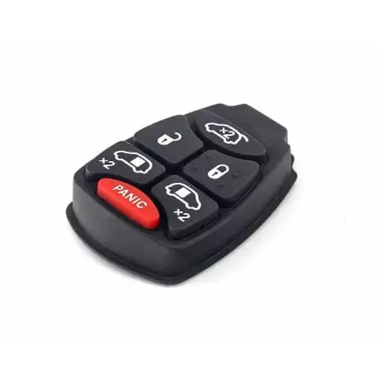 

Small Rubber Button Pad 5+1 Panic Buttons For Chrysler 6B Car Remote Key Cases Covers