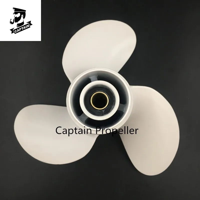 Captain Propeller 8 1/2x7 1/2-N Fit Yamaha Outboard Engine 6HP 8HP F6 F8 F9.9 Aluminum 7 Tooth Spline RH 6G1-45943-00-EL