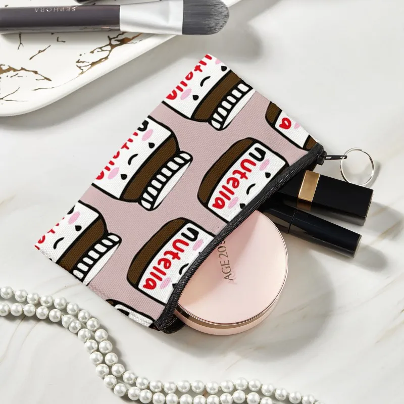 Women And Men Fashion Lovely Animal Coin Purse Lady Girls Wallet Lipstick Air Cushion Cosmetic brush Canvas Bag With A Zipper