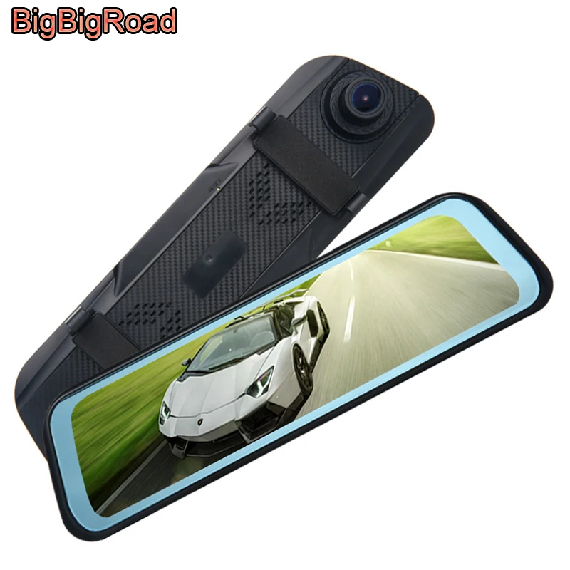 BigBigRoad Car DVR Dash Camera Stream RearView Mirror For Mercedes Benz A Class A180 A170 A160 A150 A200 A250 A207 EQC 400 A45