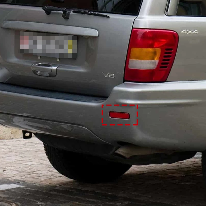 Odbłyśnik tylnego zderzaka pasuje do Jeep Grand Cherokee 1999-2005 2006 Odbłyśnik tylnego zderzaka samochodowego wskaźnik światła hamowania — zdjęcie 7