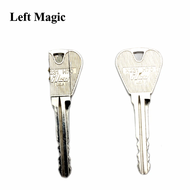 2 Pcs Magic Trick Toy Folding Key Thru Bottle Or Ring Penetration Magic Trick Props Magic Joke Toy Easy To Play