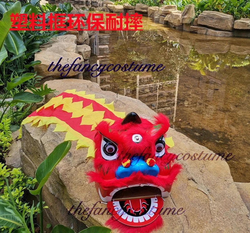 Kid Chinesischen Südlichen Lion Dance Junge Mädchen Maskottchen Kostüm Cartoon Requisiten Sub Spielen Parade Festival Frühling Sport Traditionellen