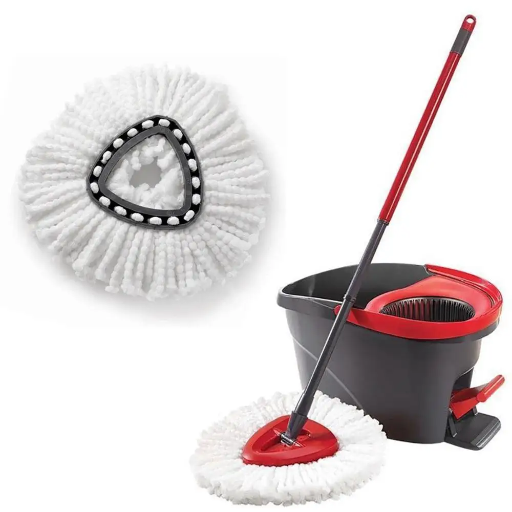 Cabezal giratorio 360 de repuesto para fregona de suelo giratoria de microfibra fácil, fregona de limpieza de suelo para el hogar, Vileda o-cedro, 1 ud.