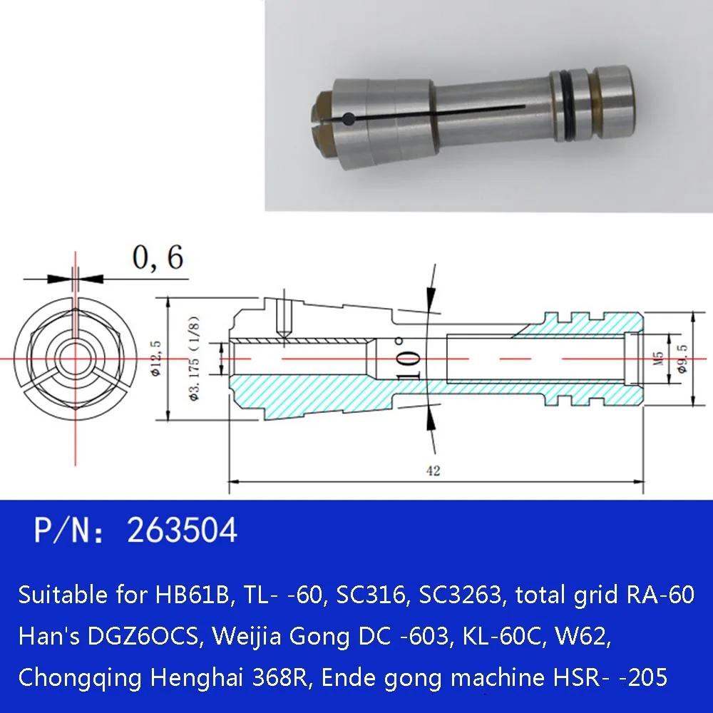 Imagem -03 - Nova Alta Precisão Mandril do Eixo Slots Dgz60e Tl60c Máquina de Gravura Escultura Máquina Gong 263504 1pc