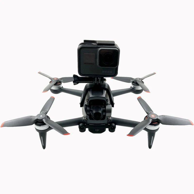 Goproカメラトップブラケット,スポーツカメラアダプター,クランプホルダー,dji fpv用の固定拡張キット,ドローンアクセサリー