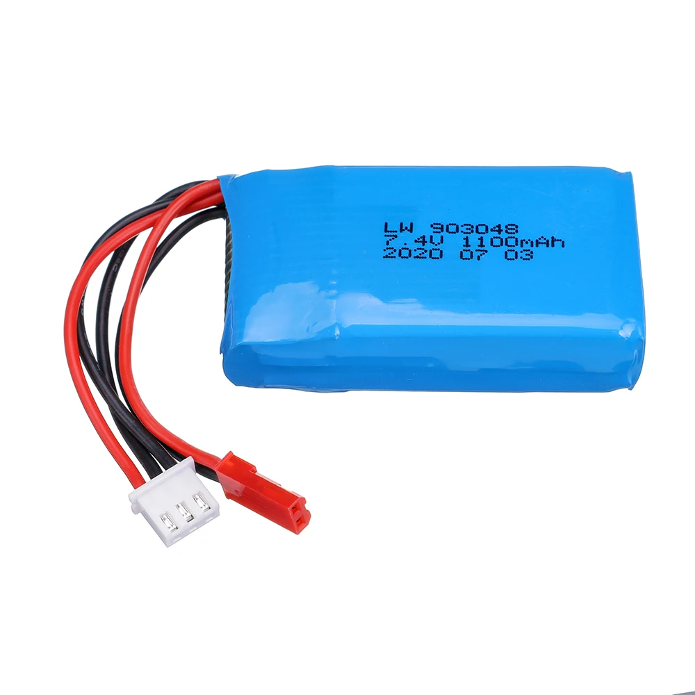 7.4V Battery for WLtoys A949 A959 A969 A979 V912 V913 V353 k929 V262 L959 T23 T55 RC car Truck battery 2S 1100mah Lipo Battery