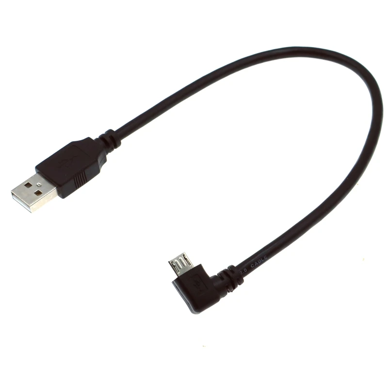 W górę w lewo i w prawo 90 stopni Micro USB męski na USB męski ładowanie danych mobilny Tablet z funkcją telefonu rejestrator jazdy kabel 0.3m-5m