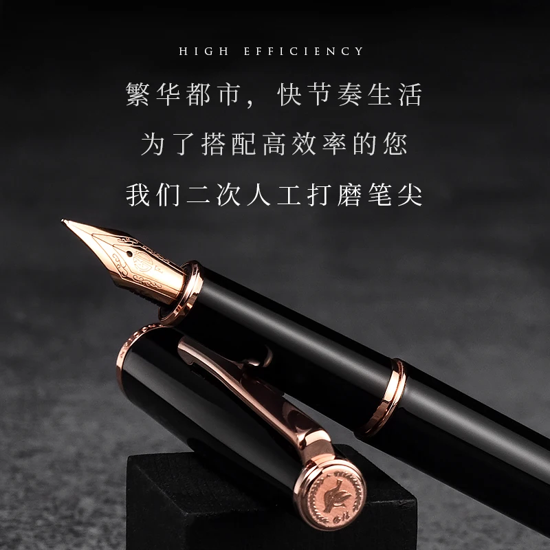 LT Hongdian 920 Rose Gold Fountain Pen Superfine/Fine Nib 0.4/0.5mm Ladies Elegant And Excellent Business Office Gift