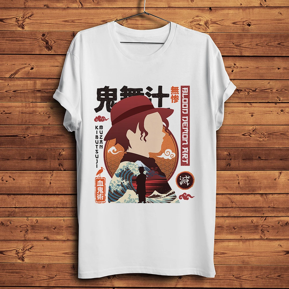 Demon Slayer Kibutsuji Muzan funny anime t shirt homme white casual tshirt men unisex manga streetwear tee