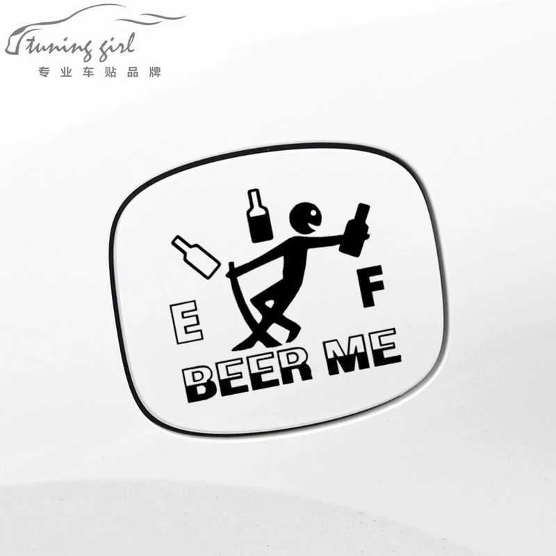 

15CM*14CM Car Stickers Beer Me Funny Creative Decoration Decals For Fuel Tank Cap Auto Tuning Styling Vinyls D30