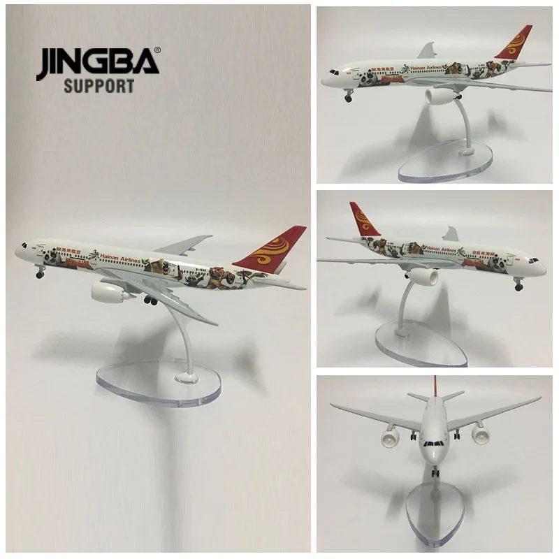 JASON TUTU 16cm Hainan Airlines Boeing 787 Airplane Model Plane Model Aircraft Diecast Metal 1/400 Scale Planes Drop shipping