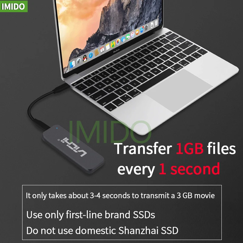 NEW IMIDO USB SSD External High Speed SSD Mobile SSD With Windows And Catalina 512G 1tb USED BY MACBOOK IMAC MINI 2018 a1993