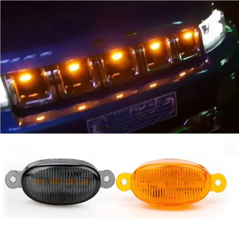 Car Front Grille Grill LED Light Smoke Raptor Style Lamp Amber For Ford F-150 F150 2010-2018 Car Front Grille LED Lights