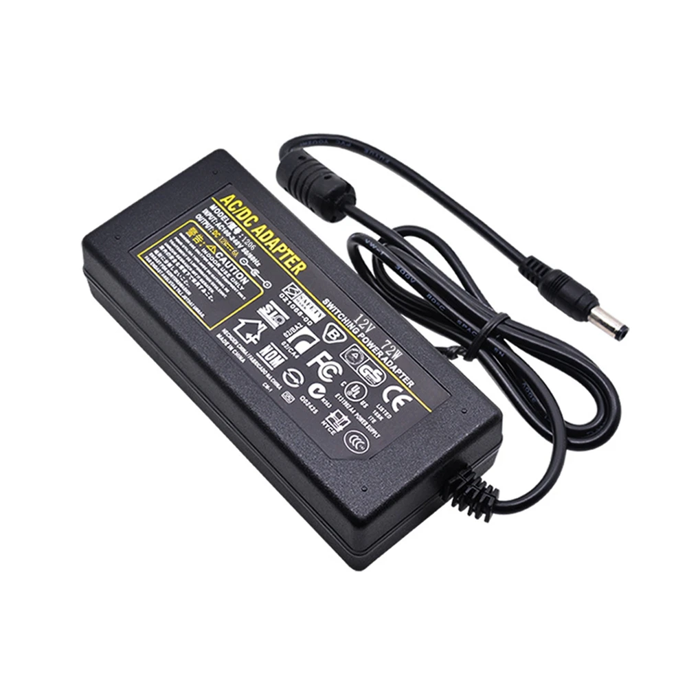 Ledストリップ電源トランス,ac220vからdc12v,1a 2a 3a 5a 6a 7a 8a 10a,eu/us/uk/auプラグ付き