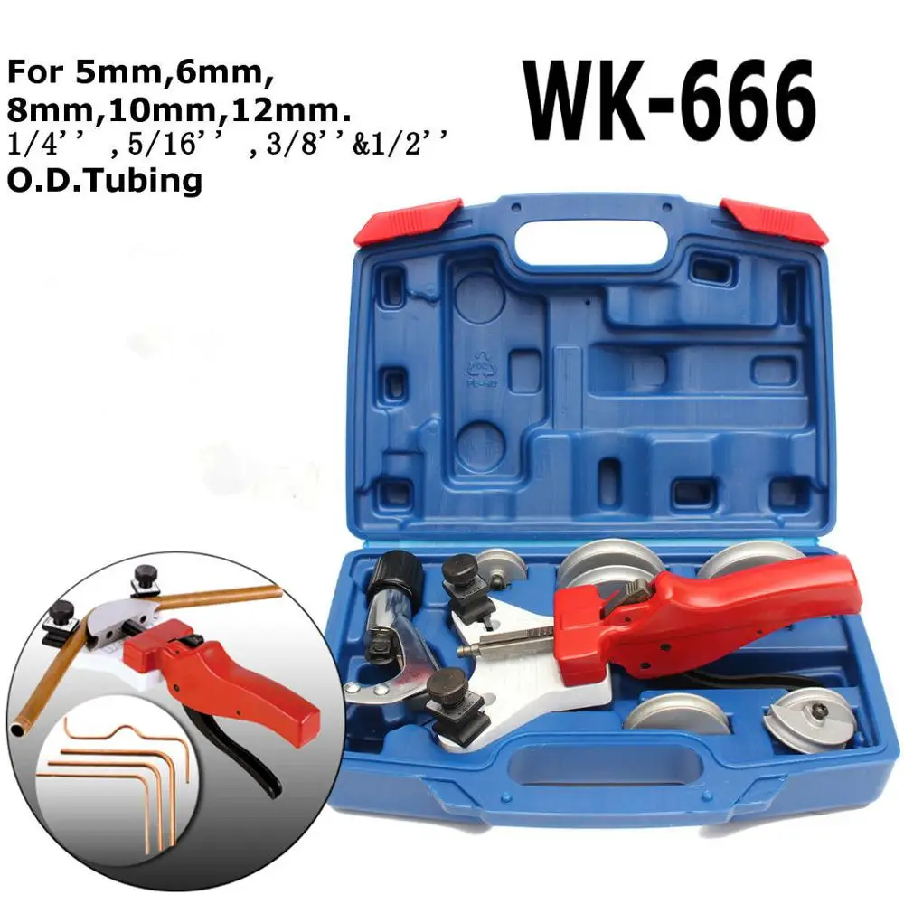 

11Pcs Kit 5-12mm WK-666 Multi Copper Pipe Bender Tube Kit Bending with Tube Cutter Tool