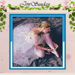 Ballerina Patterns Counted Cross Stitch Set DIY 11CT 14CT 16CT Stamped DMC Cross-stitch Kit Embroidery Needlework Home Decor