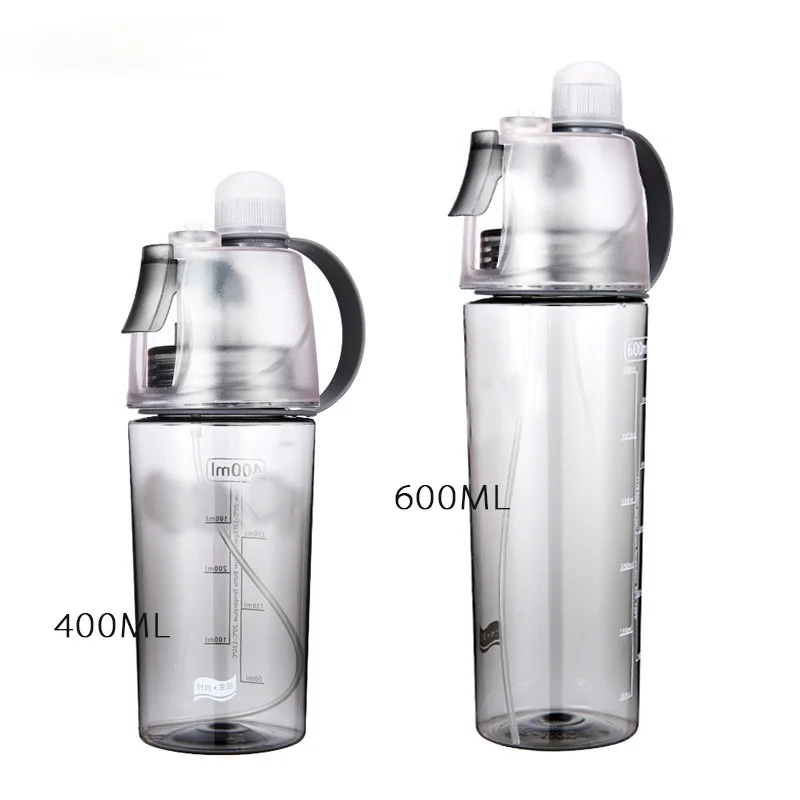 Kettle outdoor sports creative fitness walking plastic children water bottle spray  kawaii bottle  drinkware 600ml With cover