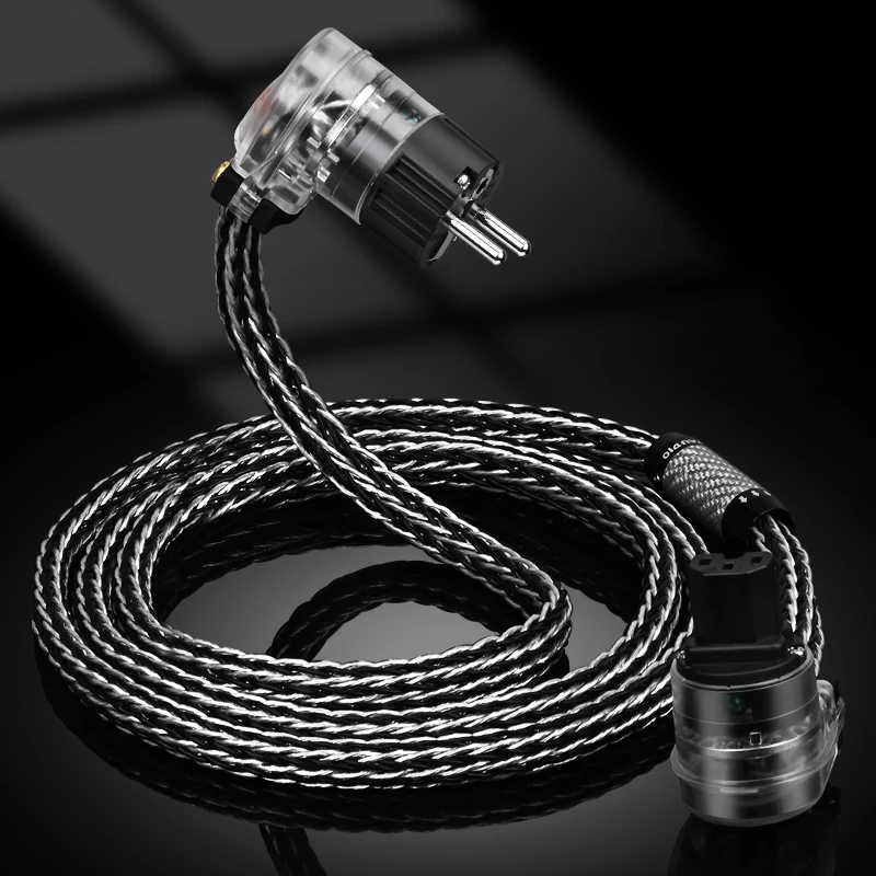 ATAUDIO HIFI audio power kabel OCC silber mix decoder power verstärker power kabel EU/US/AU stecker für audio lautsprecher PA 4