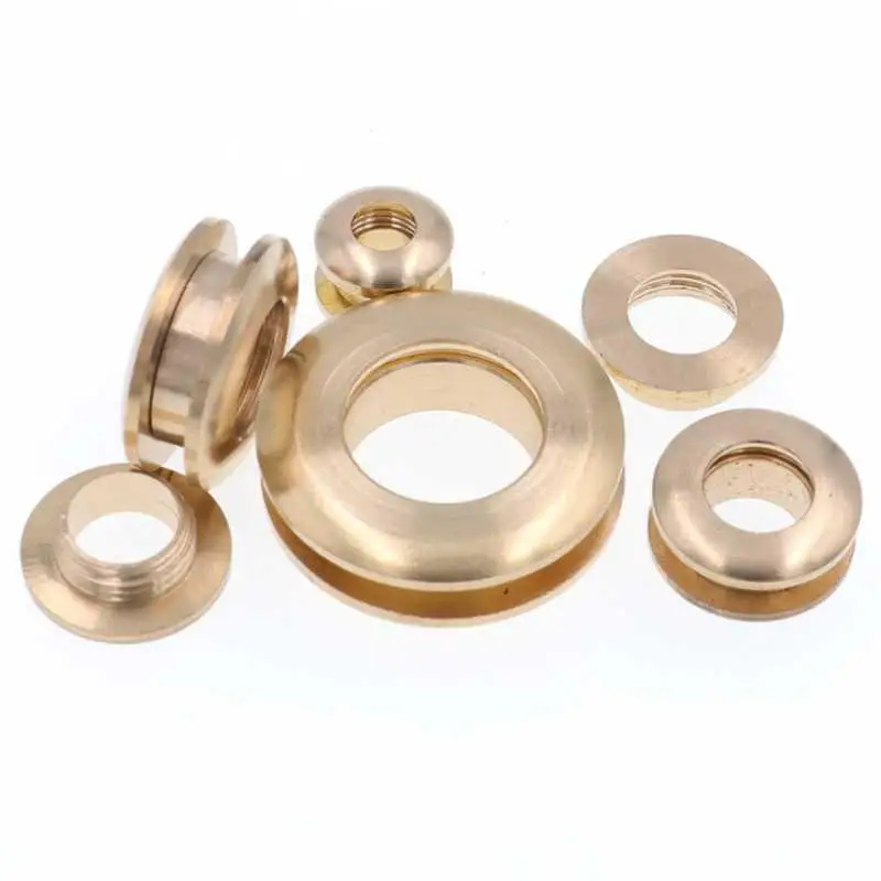 10PCS 13*7mm Brass Gas Hole Grommets Screw Threaded Connection Eyelet DIY Bag Belt Part Hardware Leather Craft Handmade Buckle