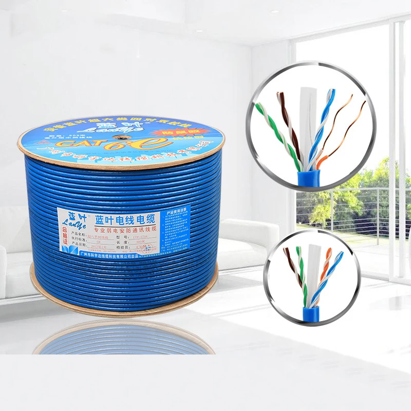 Category 6 Unshielded Gigabit Network Cable 0.58mm Oxygen-free Copper 300m CAT 6A Category 6 Network Cable