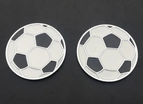 2pcs 3D Metal Football Ball Soccer Car Fender Trunk Emblems Badge Decal Sticker