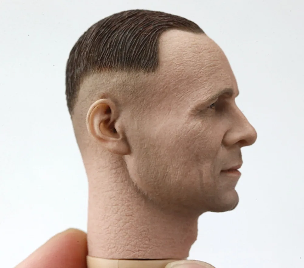 1/6 WWII Desert Fox Head Sculpt German Commander Head Sculpt Model PVC Long NeckCarved Fit 12-calowa figurka akcji Body Doll