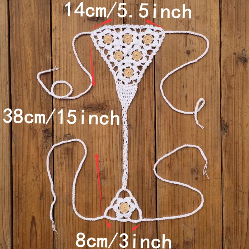 12 Color Hand Crochet Sunbathing Mini Bikini Applique Women Sexy Micro Swimwear Lingerie Sets