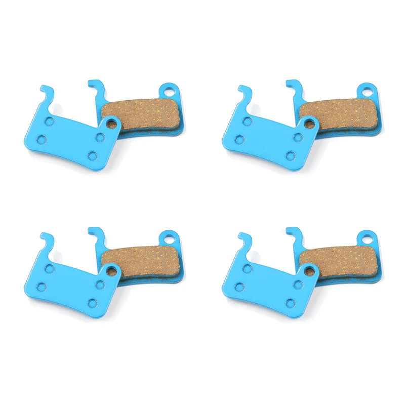 4 Pairs of Blue Multi Copper Bicycle Brake Pads are used For Shimano XTR M965 966 Saint XT SLX Deore Auriga SRAM AVID BB7