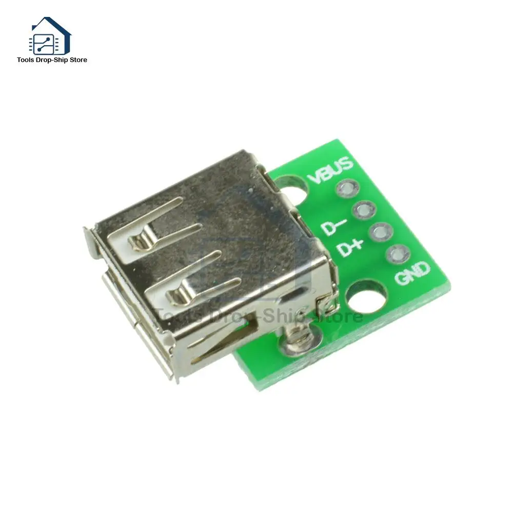 5pcs Type A Female USB To DIP 2.54MM PCB Board Adapter Converter Breadboard For Arduino connector USB 2 Switch Board