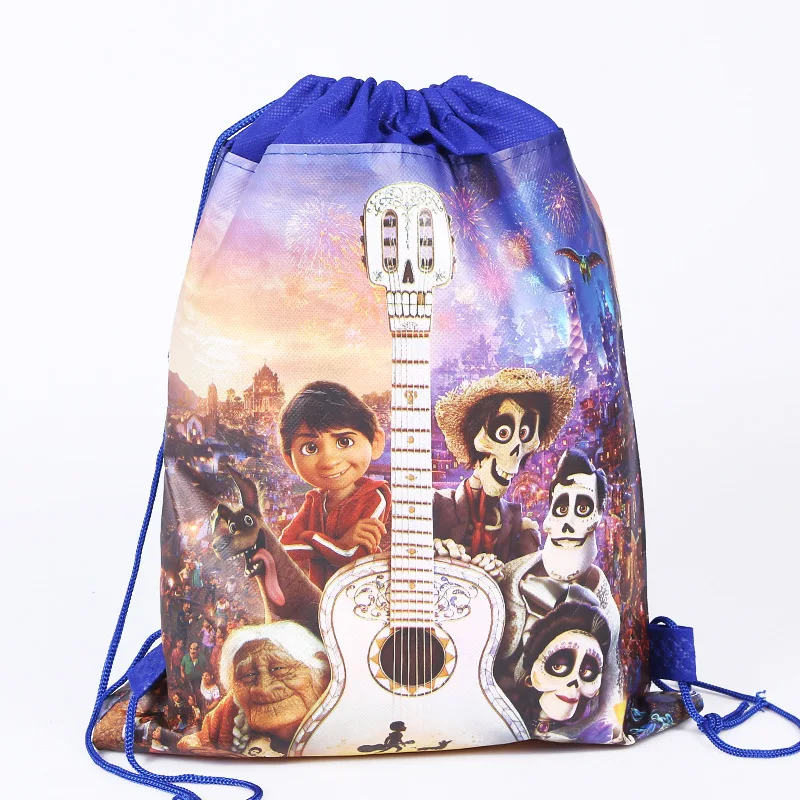 New Coco Movie Cartoon Theme  Non-woven Drawstring Backpack Gift Bag Storage Bag Kids Girl Boys favor school bags Party Supplies