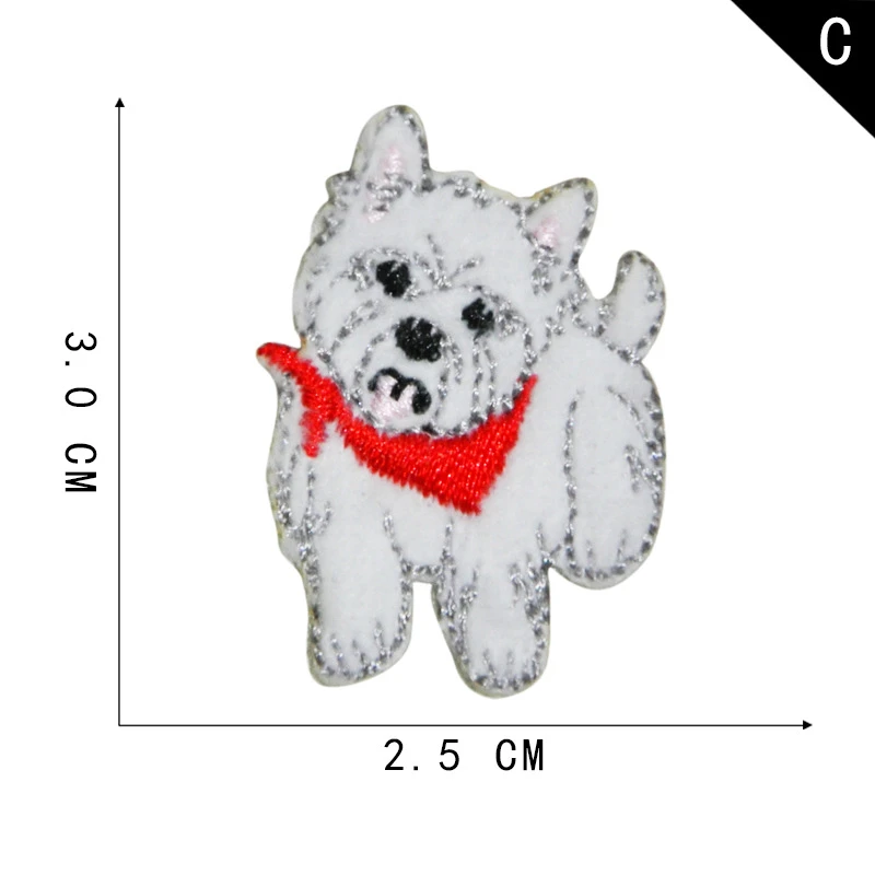 Adesivi Patch orso bianco cartone animato per vestiti Jcaket Badge Applique ricamo ferro su toppe animali per zaino decorazioni fai da te