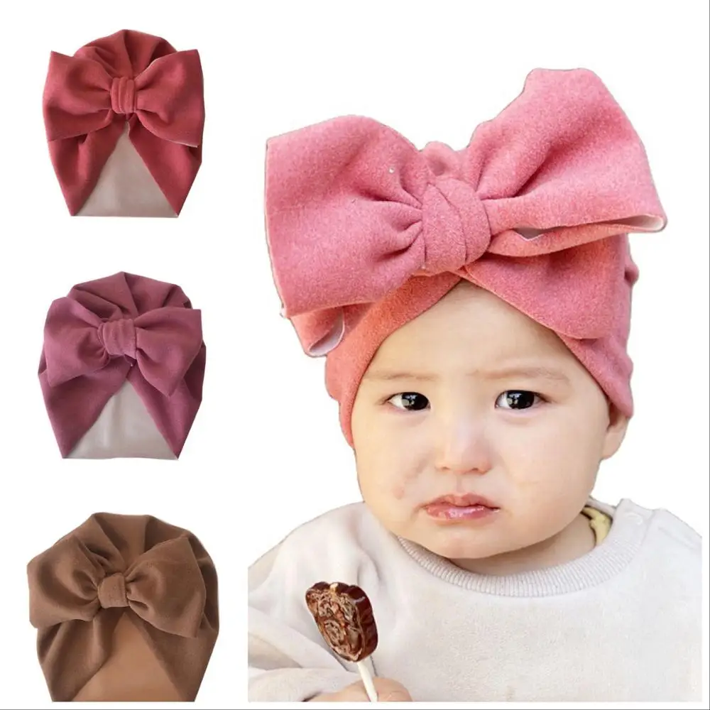 Cappello da bambino turbante fiore archi neonato cappello da bambina berretto berretto autunno inverno neonato bambino bambini ragazze cofano