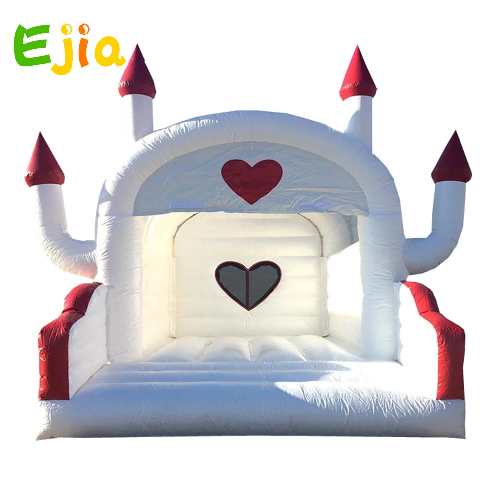 6x6x5m White wedding inflatable bouncy castle moon bounce house jump castle bouncer for wedding