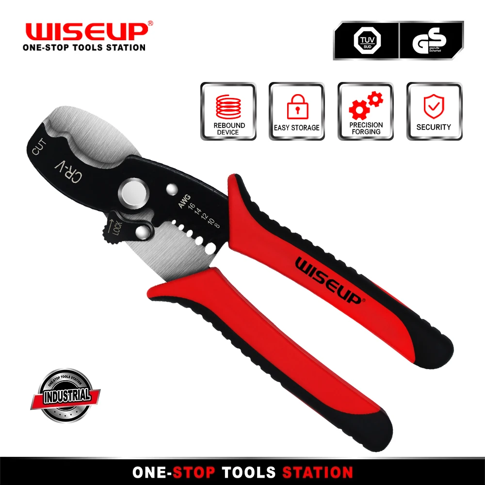 

WISEUP Multifunctional Wire Stripper Pliers Crimper Hardware Tools Electricity Cables Wire Cutting Scissors Crimping Pliers