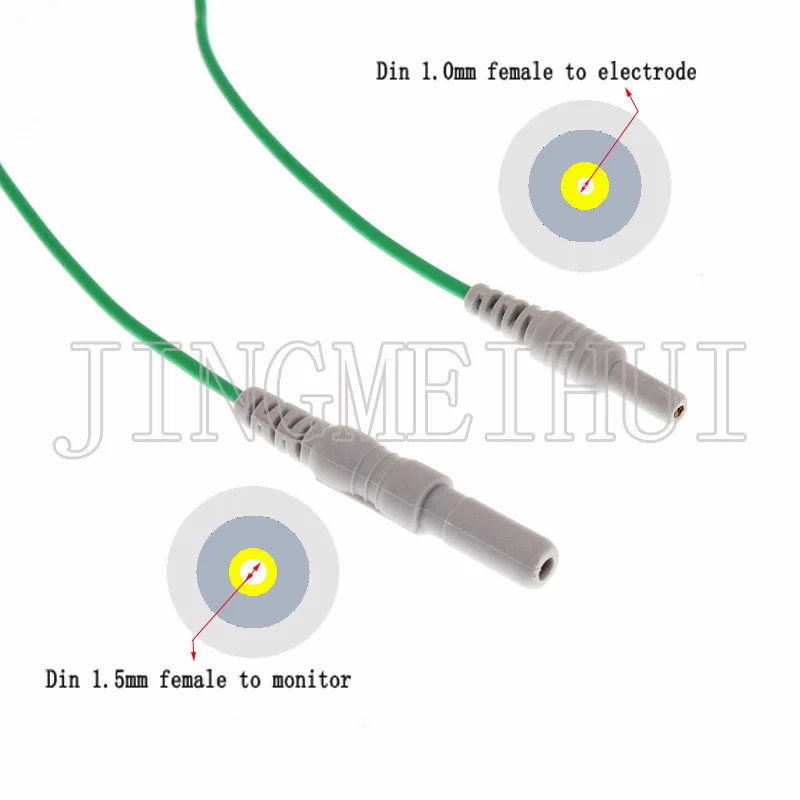 Din 1.5mm to 1.0mm female adapter cable and disposable EMG electrode needle connector