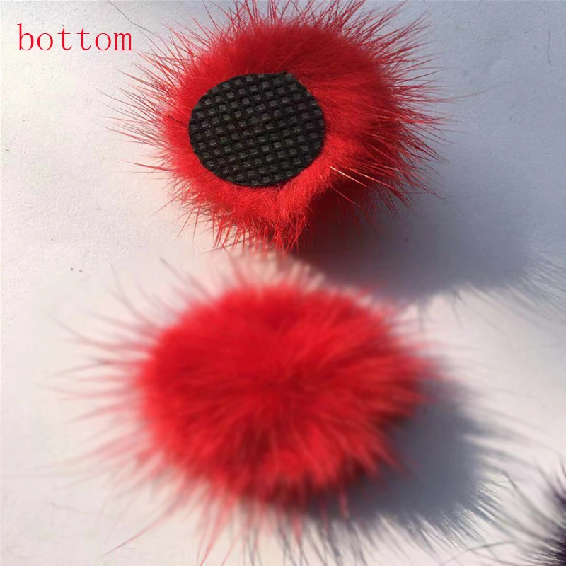 10pcs Pompom Decoration 3cm Big Pompon Faux Fur Pompony Soild Color Pompones Manualidades DIY Popom Pom Trim Craft Supplies