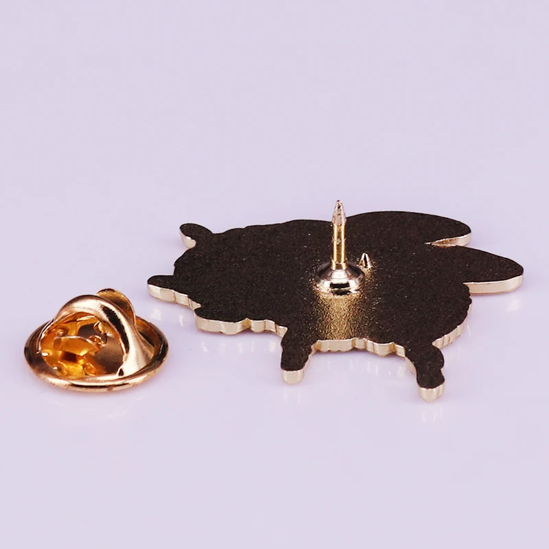 Purple bee glitter lapel pin fantasy insect collection