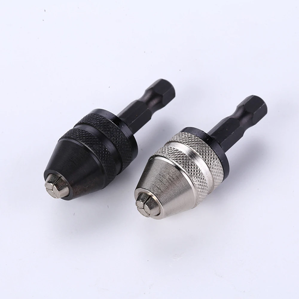 1pc Quick Change Keyless Drill Chuck Screwdriver Impact Driver Adaptor  Shank Drill Bit Tool Quick Change Convertor Adapter