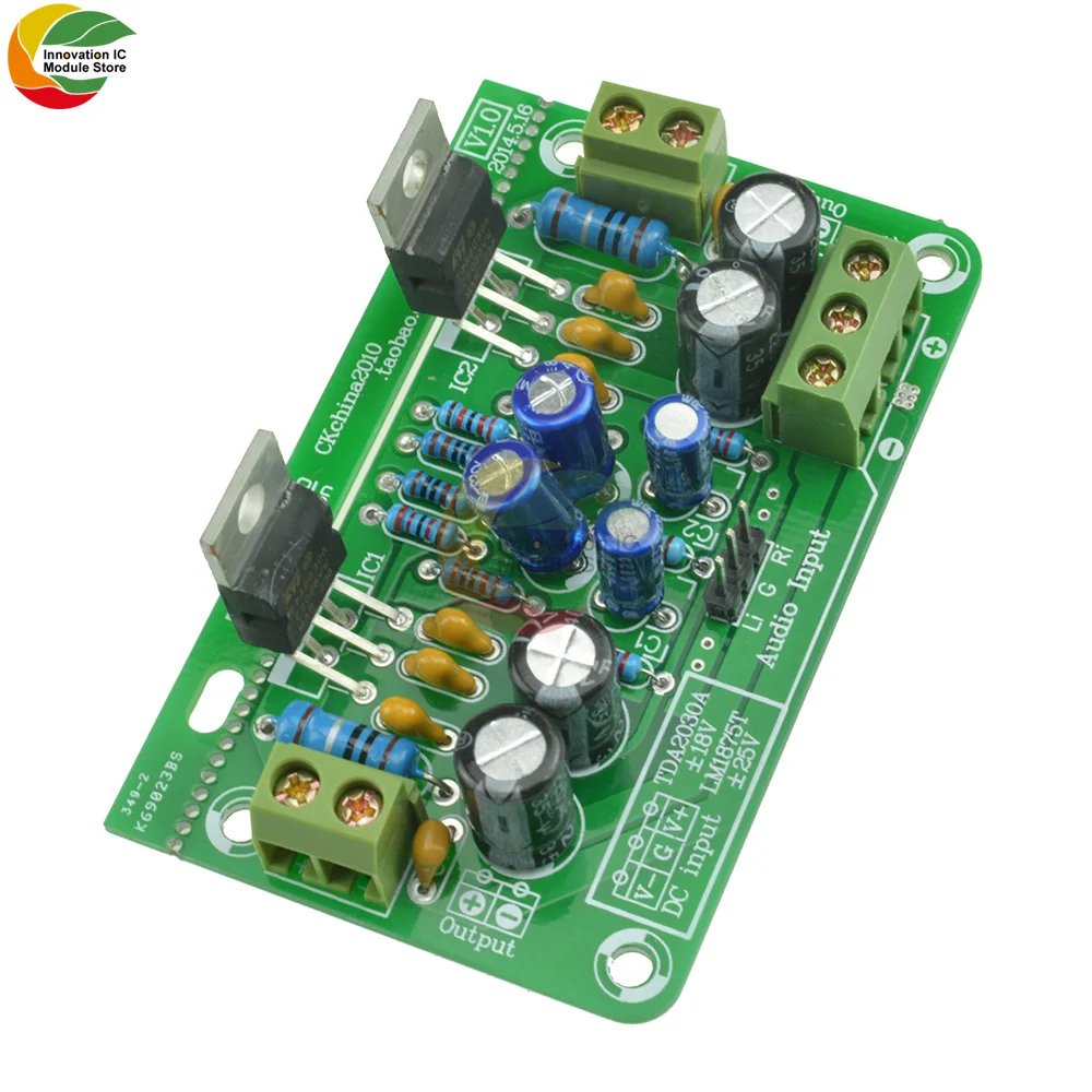 Ziqqucu TDA2030A fever stereo audio amplifier board OCL 18Wx2 amplifier module compatible with LM1875T 30Wx2