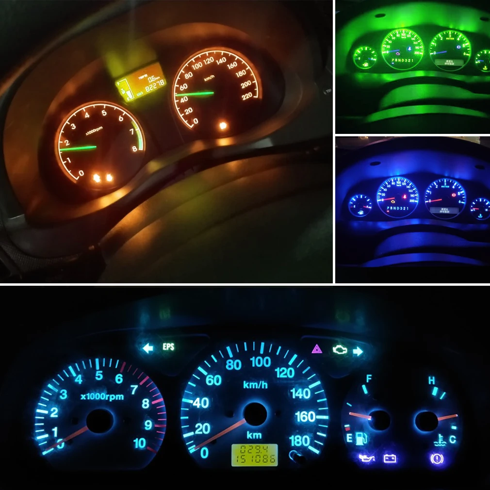 10 sztuk T3 żarówka LED T4.2 T4.7 LED 3030 SMD chipy DC12V Auto Dashboard Dash lampa ocieplenie wskaźnik światło klinowe 6000K Super Bright