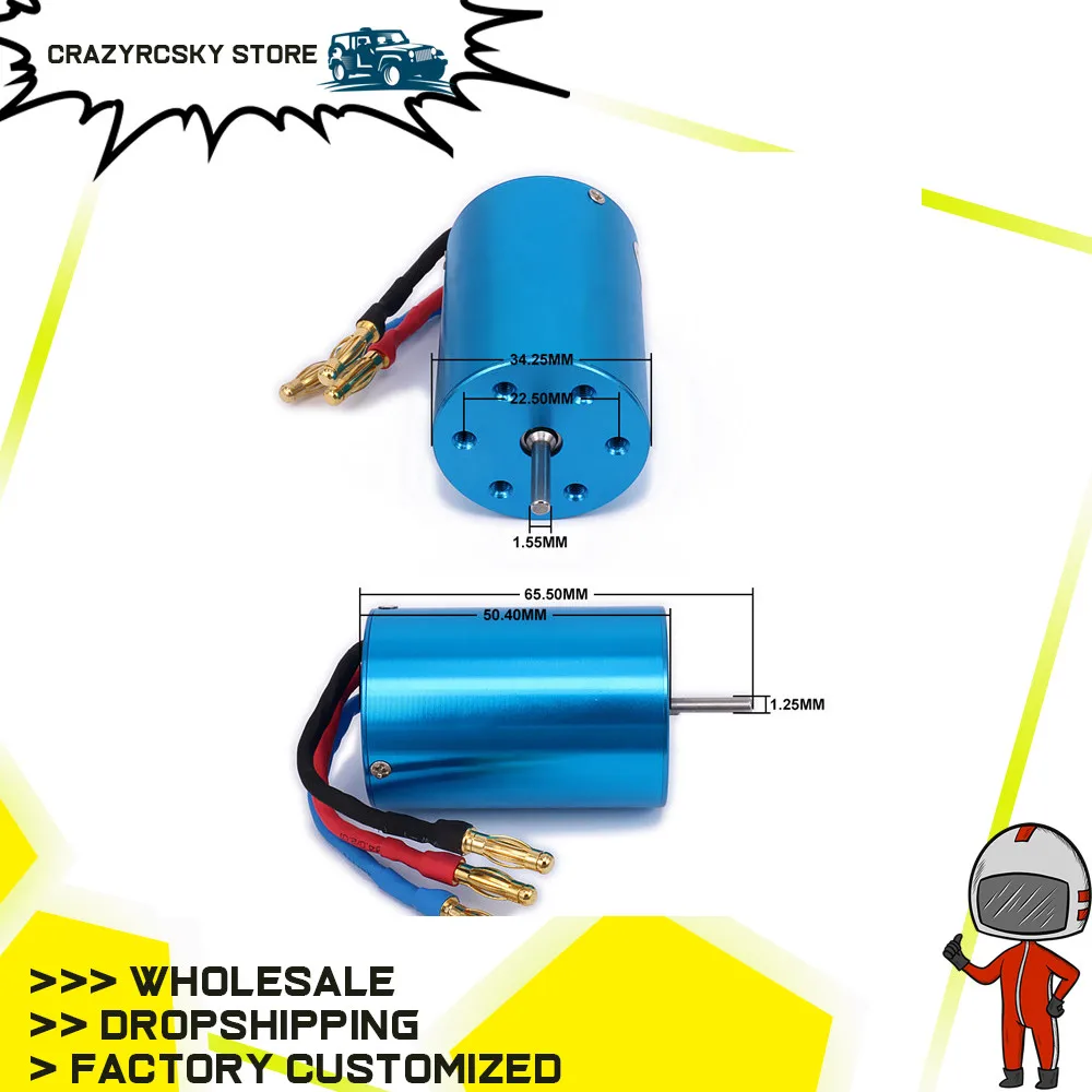 540 Series Electric Brushless Motor/Inrunner Motor For 1/10 RCModel Car/Boat/Airplane HSP Hi Speed Wltoys Tamiya Truck Buggy Car