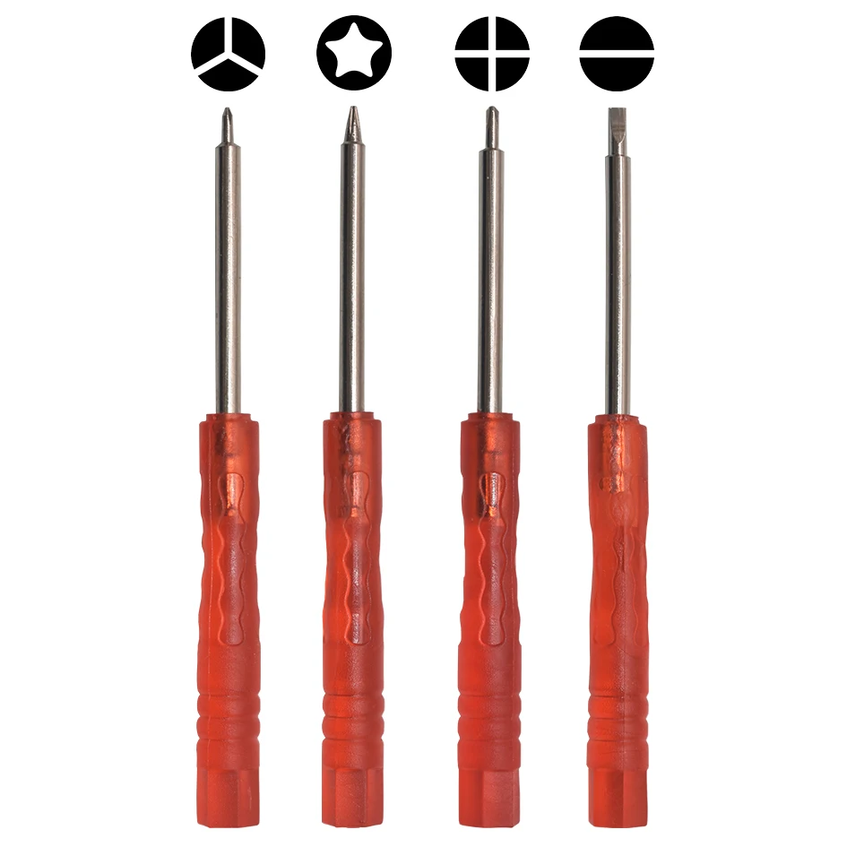 

Red 3.0 Mini Screwdriver 0.6Y 1.2 Star 0.8 Pentalobe 1.5 2.0 Phillips Slotted Torx T2 T3 T4 T5 T6 Screw Driver for iPhone Huawei