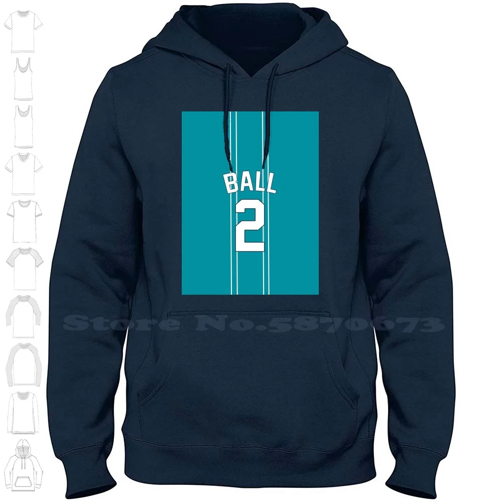 Lamelo Ball Jersey Artwork 100% Cotton Hoodie T-Shirt Lamelo Ball Basketball Sports Kemba Walker