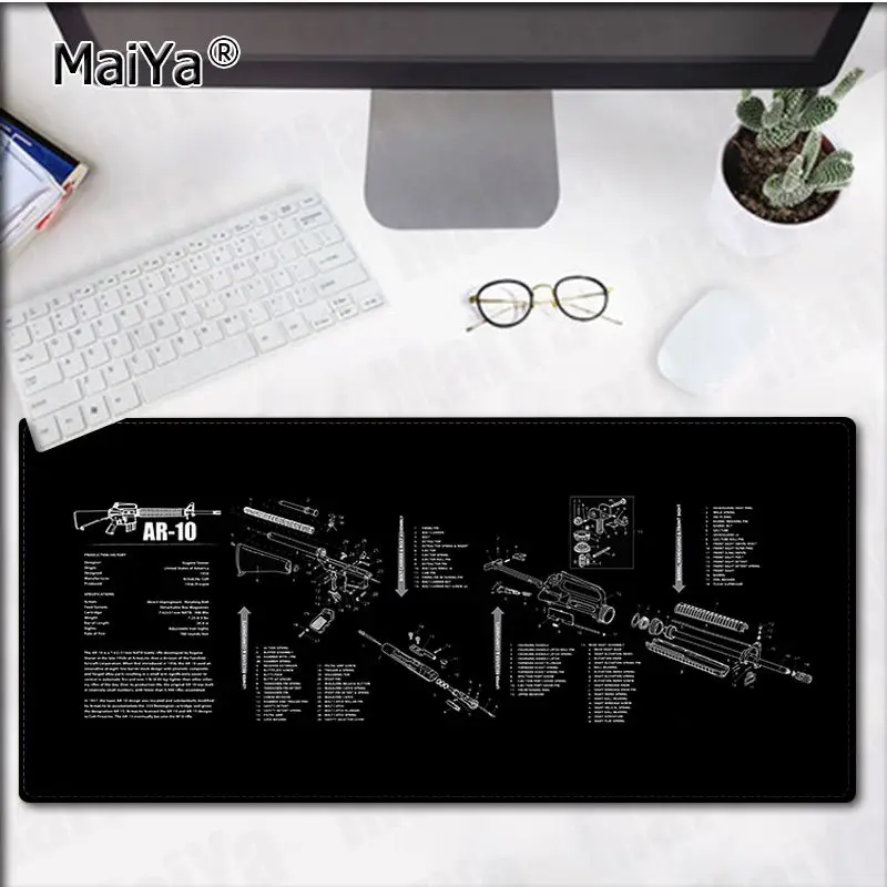 CS GO gun parts m14 AR-15 HK45 AK47 98K Gamer Speed Mice Retail Small Rubber Mousepad Shipping Large Mouse Pad Keyboards Mat