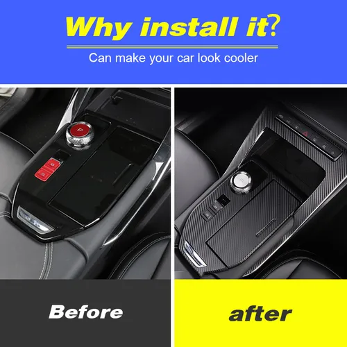 Imagen 2 del producto Pegatina de Panel de caja de cambios de consola para Haval H6 2023, accesorios de coche, cubierta de película de decoración Interior, estilo de modificación de fibra de carbono