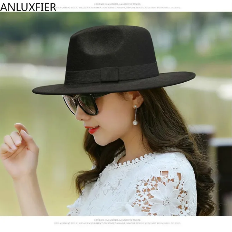 H6790 Women Autumn Winter British Leisure Cap Female Male Party Banquet Caps New Men Jazz Fedoras Hat Knight Woolen Fedora Hats