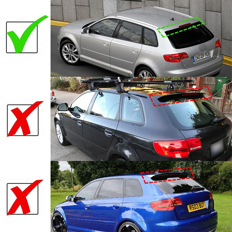 A3 8P Sportback Unpainted Primer Roof lip Spoiler Wing For Audi A3 Hatchback 2009~2012